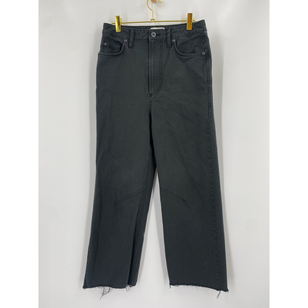 Rowan Merilee 5Pkt Canvas Pant‎ Womens 26 Black High Rise Raw Hem WWPT0007